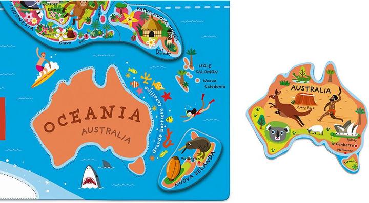 Actual product image Janod World map IT (92 pieces)