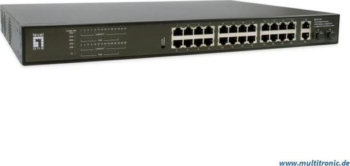 Produktbild LevelOne Switch 28x GE GEP-2821 224PoE (28 Ports)