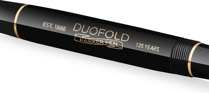 Produktbild Parker Pen PARKER Füller Duofold 135 Spezial Ed. schw/gold Feder 18k F Geschenkbox (Gold)
