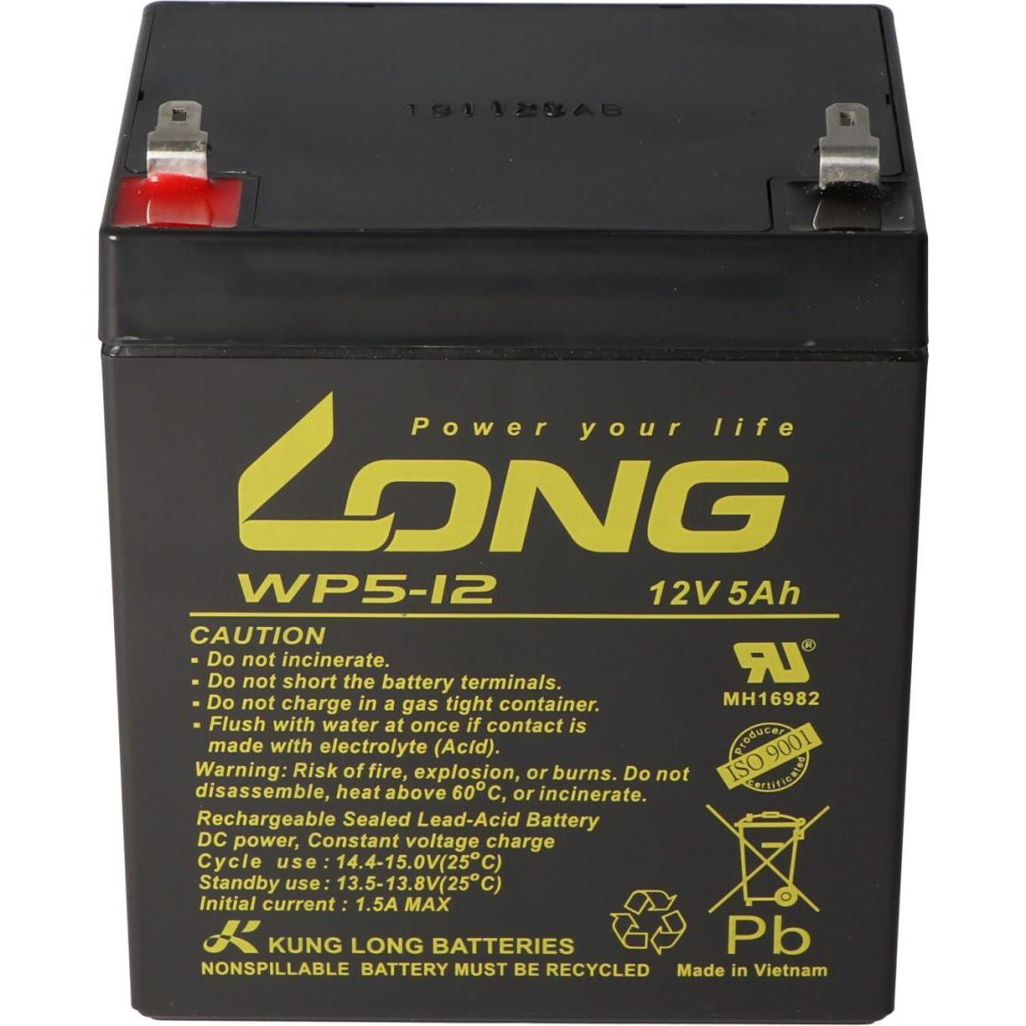 Thumbnail - Kung Long, Batterieladegerät, Akku WP5-12 Blei Akku 12 Volt 5Ah z.B. passend für den Batterypack APCRBC140 von APC, es w...