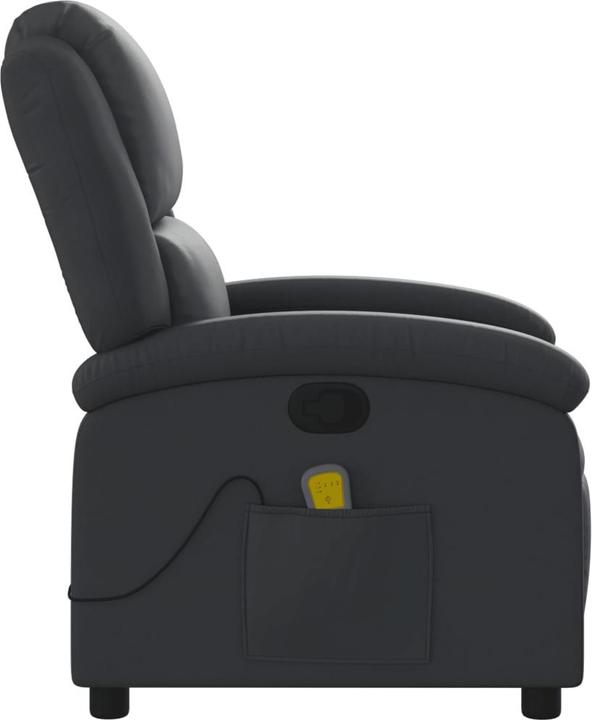Image du produit VidaXL Fauteuil de massage noir cuir véritable,Couleur : noir,Matériaux
