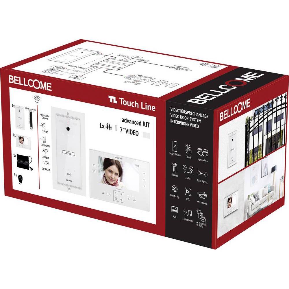 Bellcome, Klingel + Türsprechanlage, Video Türsprechanlage d 7" Kit 1 Familie (Kabelgebunden)