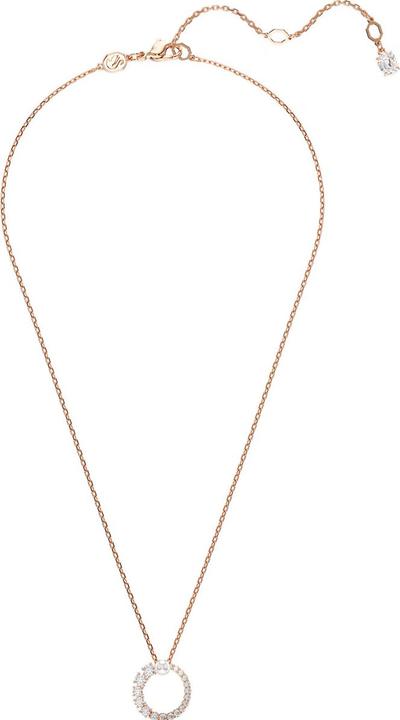 Actual product image Swarovski Matrix necklace crystal bead round cut white rose gold (Swarovski Metal)
