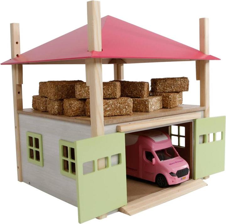 Immagine prodotto Kids Globe Farming Fienile in legno con deposito 1:32 - Rosa