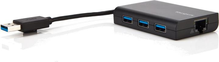 Actual product image Targus USB 3.0 hub + Gigabit Ethernet (USB-A, 3 Ports)