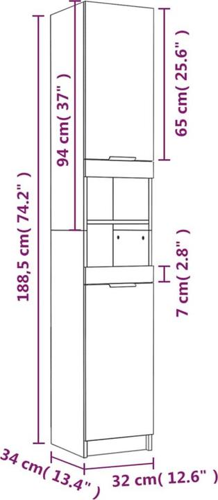 Produktbild vidaXL Badezimmerschrank