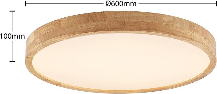 Actual product image Lindby Lanira LED Oak Ceiling Lamp, 60cm (2340 lm)