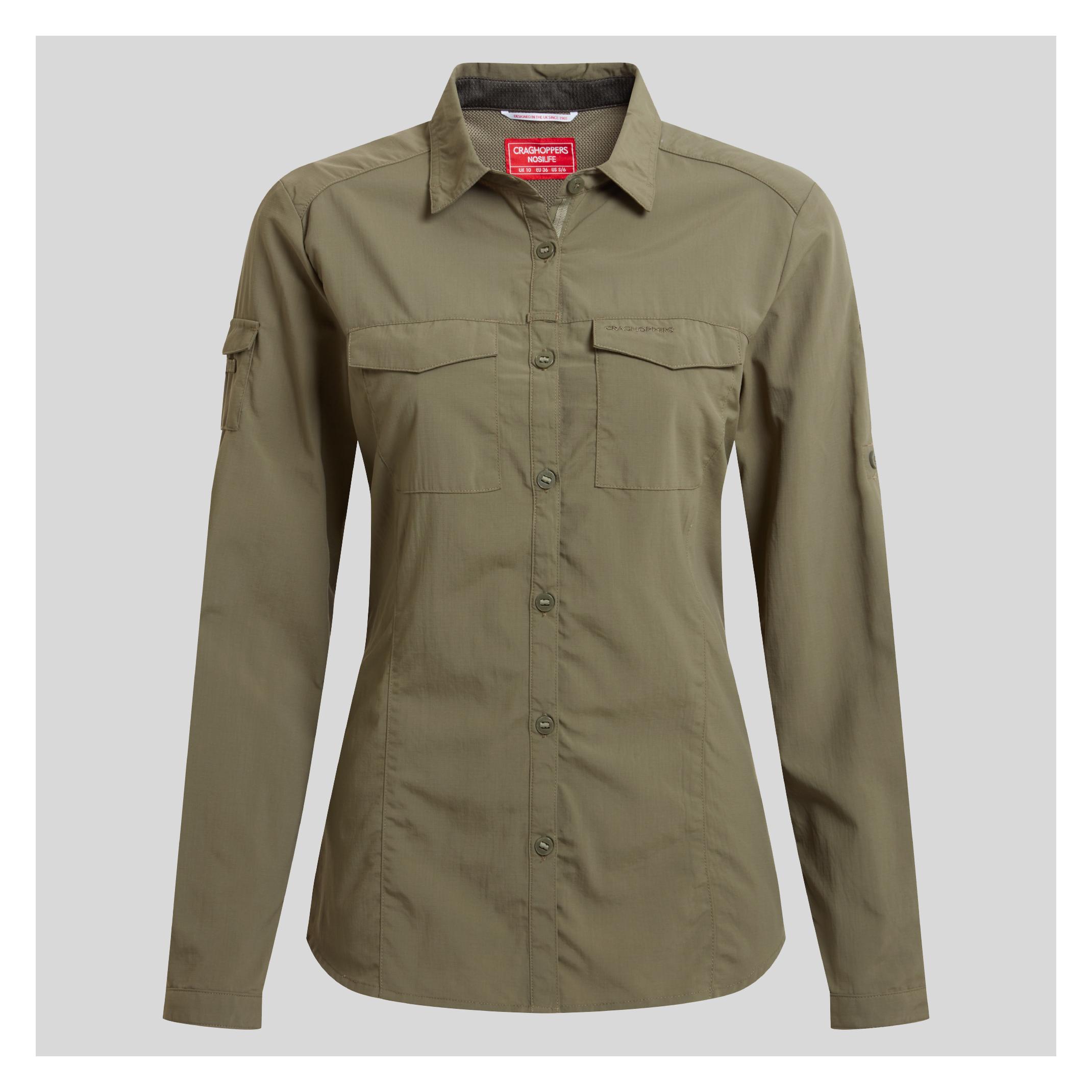 Craghoppers, Damen, Hemden, Women's Nosilife Adventure Langarm Bluse Iii, Grün, (50)