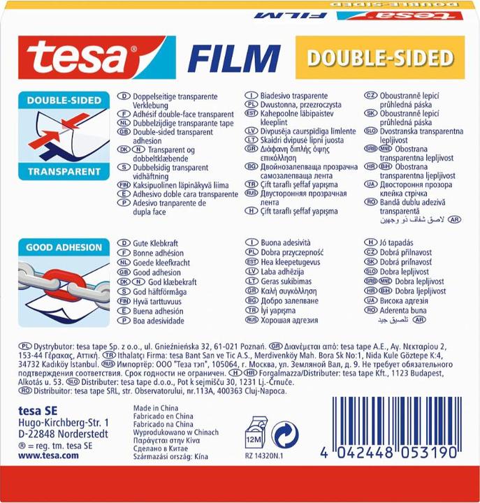 Image du produit tesa tesafilm Ruban adhésif double face (19 mm)