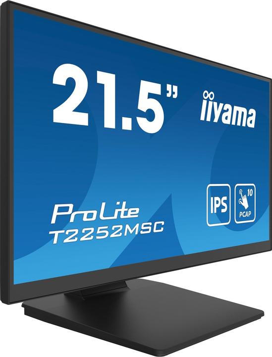 Produktbild iiyama 54.5cm (21,5") T2252MSC-B2AG 16:9 Touch HDMI+2USB+DP (1920 x 1080 Pixel, 21.50")