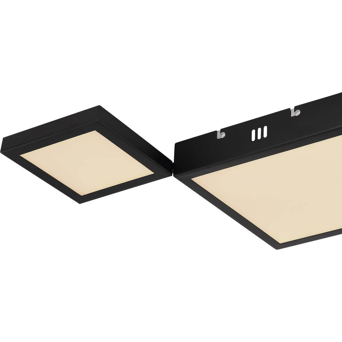 Thumbnail - Globo, Wandleuchte + Deckenleuchte, Deckenlampe Metall schwarz matt, 1xLED, 67253-25