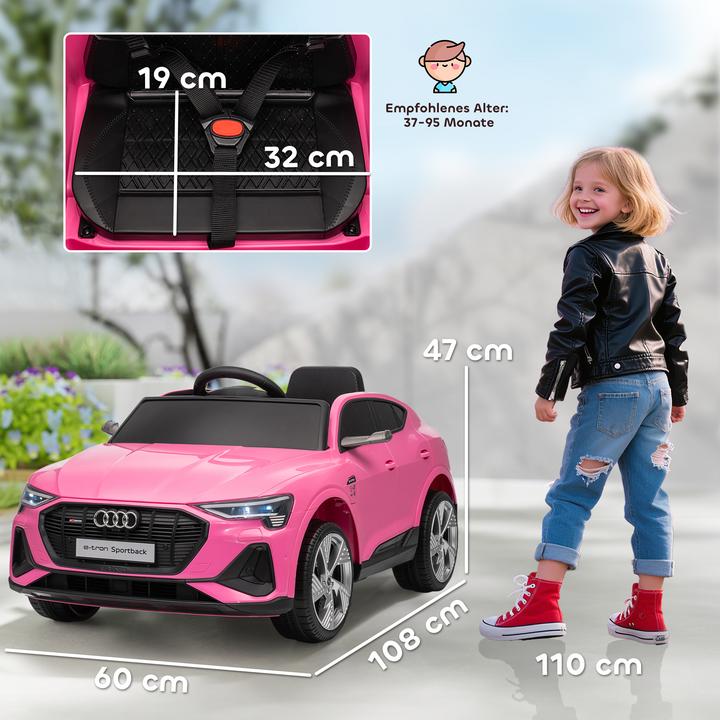 Actual product image Homcom Kinderfahrzeuge Kunststoff, Stahl Rosa (12 V)