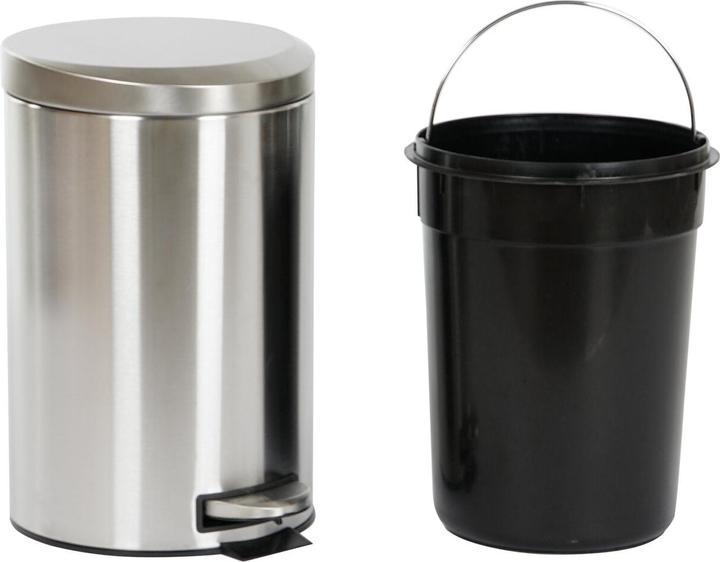 Image du produit Esprit Papierkorb mit Pedal Home Silberfarben Edelstahl Polypropylen 12 L (12 l)