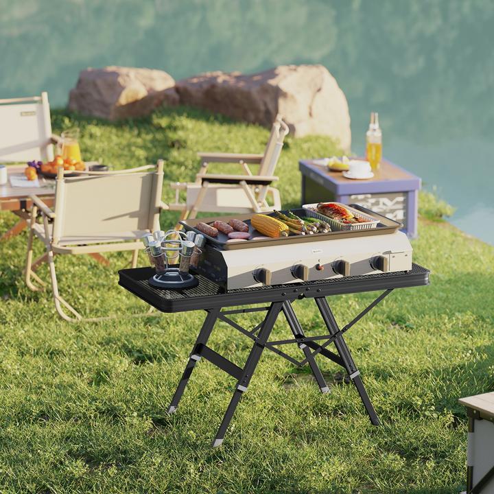 Image du produit Outsunny Campingtisch Metall, Aluminium Schwarz