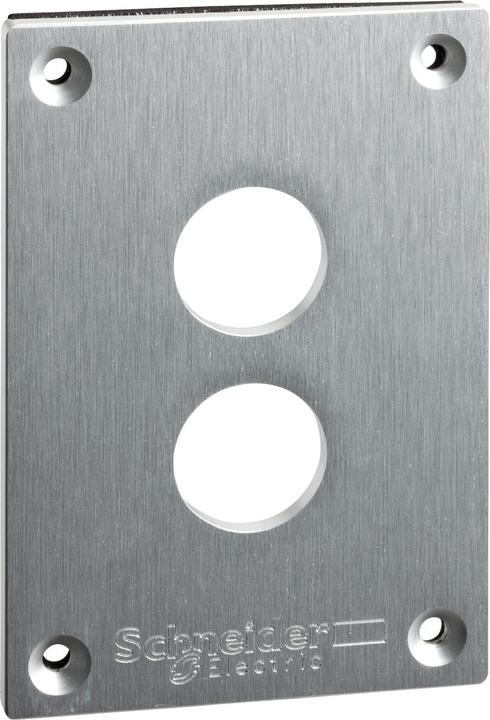 Produktbild Schneider Electric Einbauplatte Alu 2f Ř22mm 72x105mm elox XAPE302