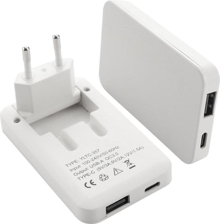 Produktbild Offgridtec 2 Stk. USB-Ladegerät Extra Flaches Netzteil Dual Port USB-A USB-C Weiss 20W (20 W)