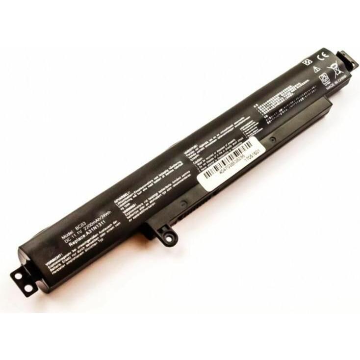 CoreParts Laptop Battery for Asus (4 Zellen, 2200 mAh), Notebook Akku, Schwarz