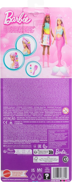 Immagine prodotto Barbie Nuova bambola fantasy dai capelli lunghi Mermaid
