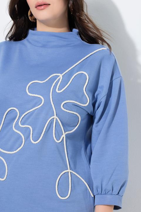 Produktbild Ulla Popken Sweatshirt, Kordel, Stehkragen, 3/4-Arm (42)