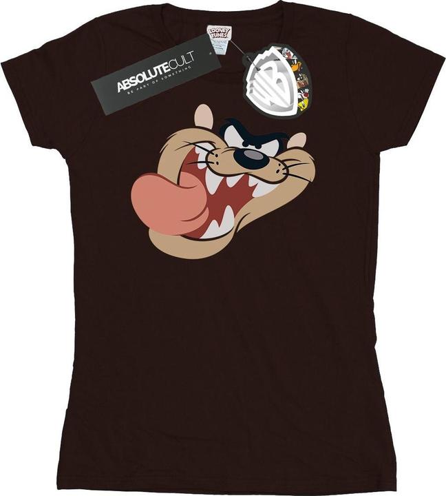 Actual product image Looney Tunes Womens/Ladies Tasmanian Devil Face Cotton T-Shirt (XL)