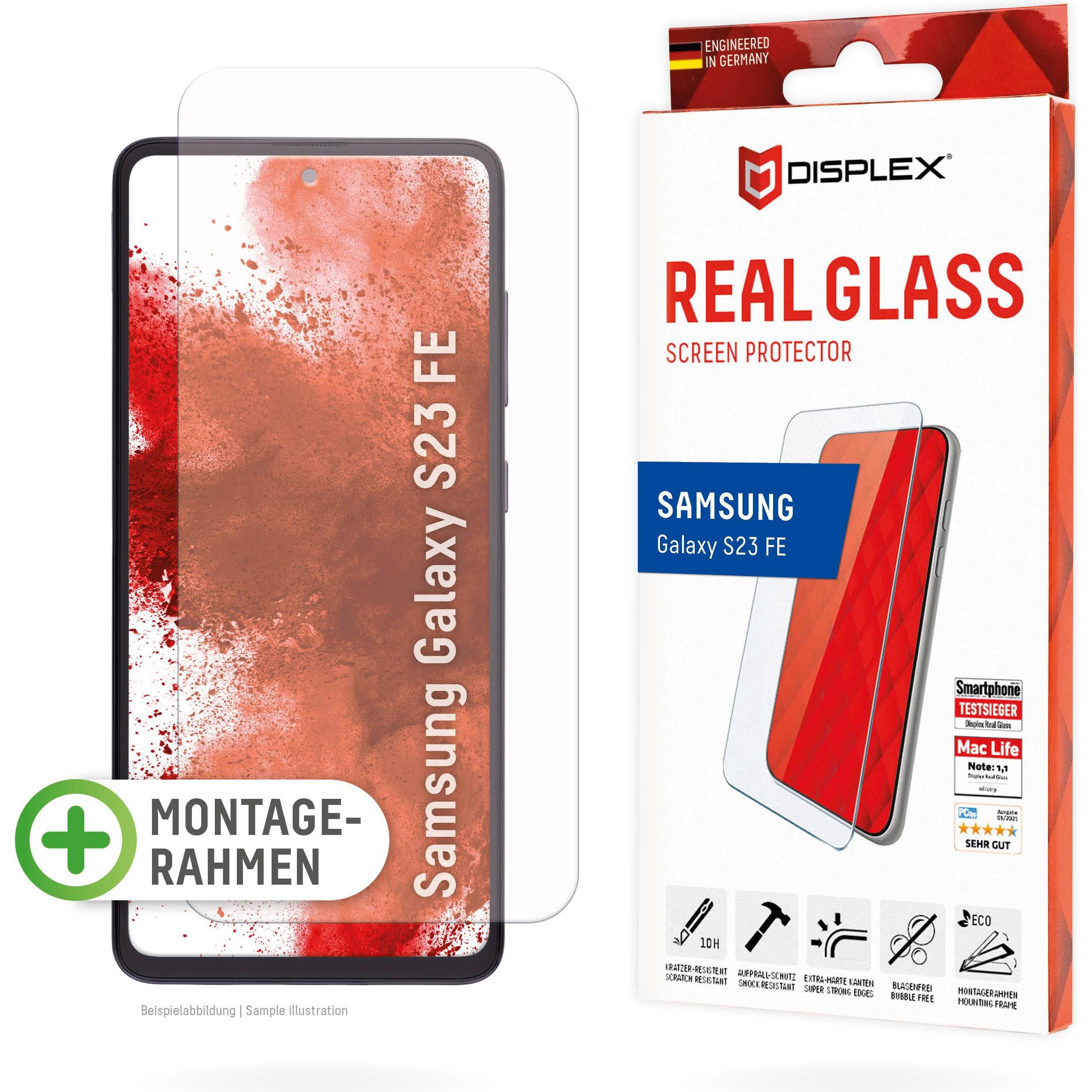 Displex Real Glass, 2D Panzerglas (1 Stück, Samsung Galaxy S23 FE), Smartphone Schutzfolie, Transparent