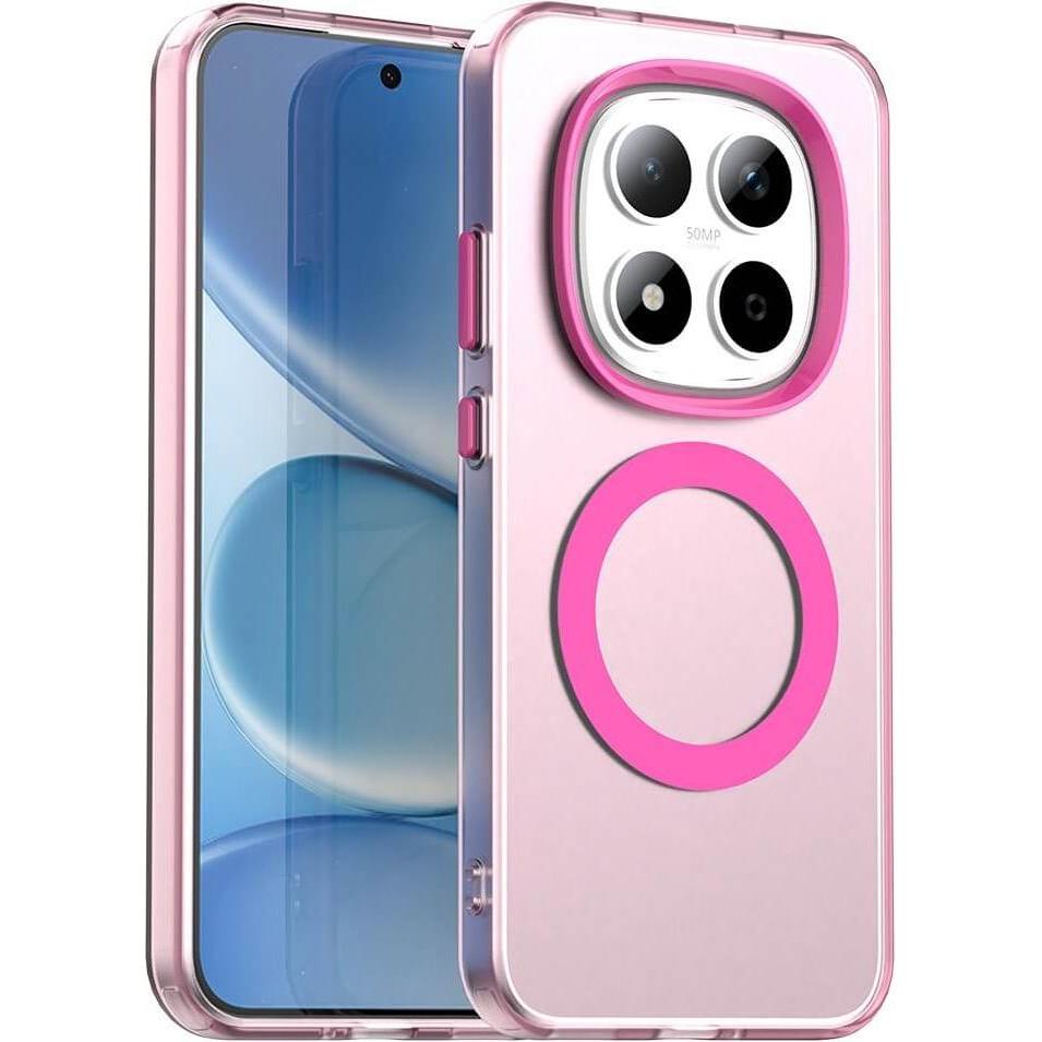 Cover-Discount Xiaomi Redmi Note 15 Pro 5G - Handyhülle mit Magnet und Farbakzent (Xiaomi Redmi 15 5G), Cover smartphone, Pink