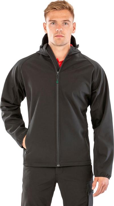 Actual product image Regatta Mens Hooded 3 Layer Recycled Soft Shell Jacket (3XL)