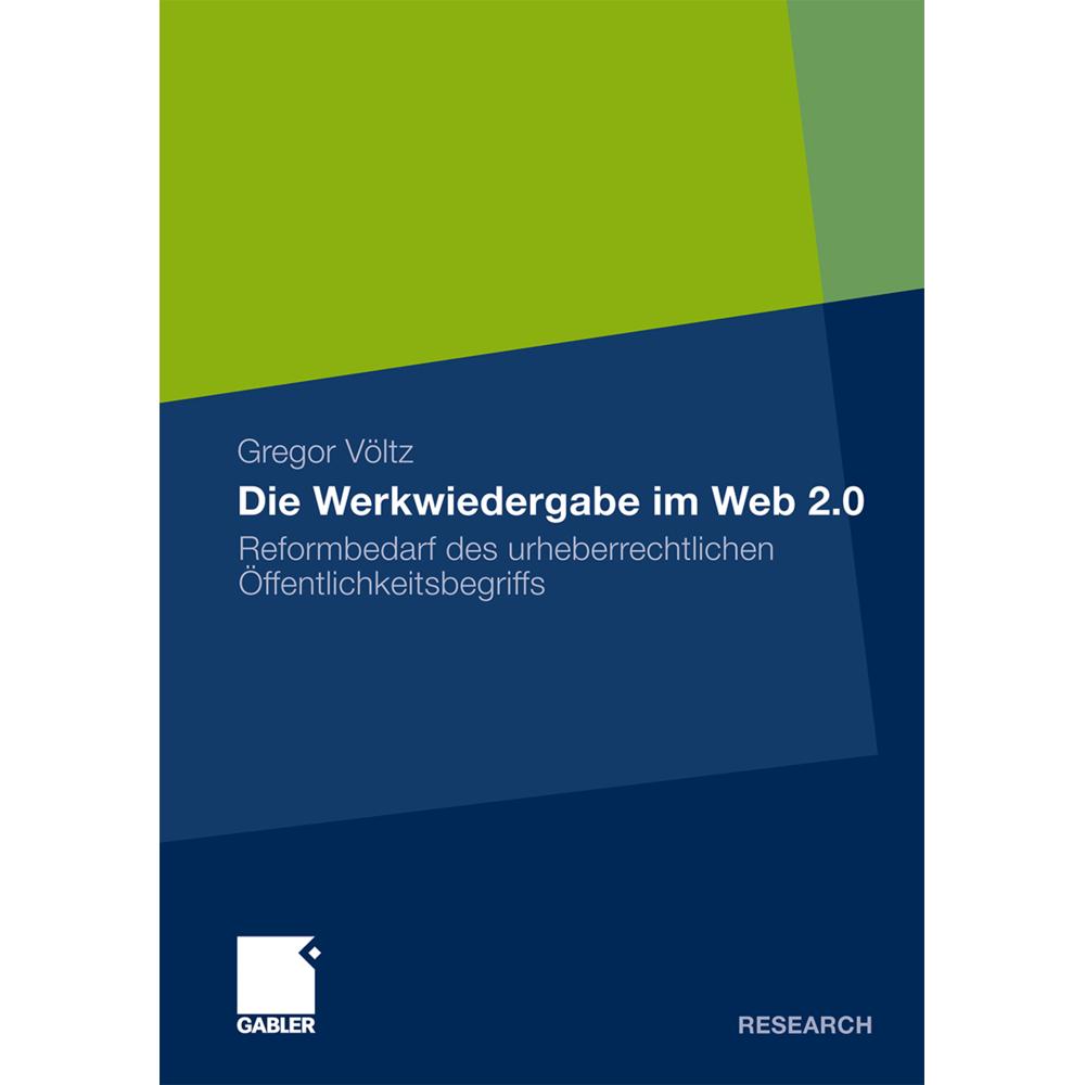 Die Werkwiedergabe im Web 2.0, Fachbücher