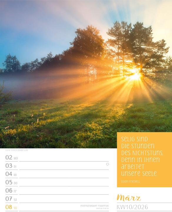 Image du produit Augenblicke der Achtsamkeit - Wochenplaner Kalender 2026 (25 x 33 cm, Couverture rigide, Allemand)