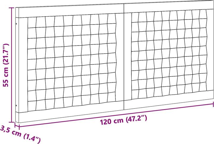 Actual product image vidaXL Kopfteil (55 x 3.50 x 3.50 cm)