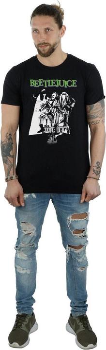 Actual product image Beetlejuice Mens Mono Poster T-Shirt (XL)