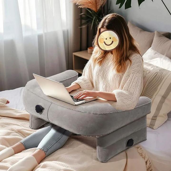 Actual product image Dema Reading cushion Arm support laptop cushion Air cushion inflatable Grey