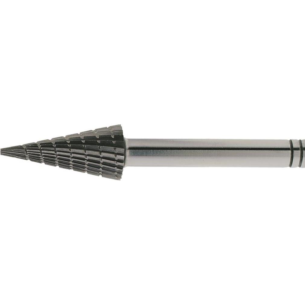 Lukas, Fräser, HSS-Frässtift Form M Spitzkegel Kopf ø 12 mm Länge 25 mm Zahnung 3
