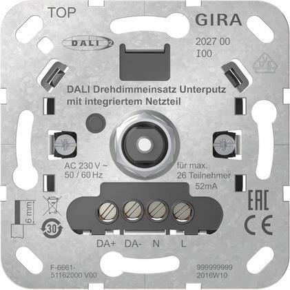 Actual product image Gira DALI rotary dimming insert