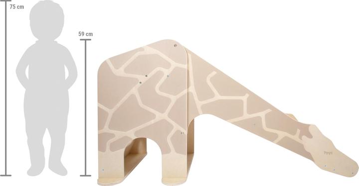 Actual product image small foot Indoor Slide Giraffe "Wildlife