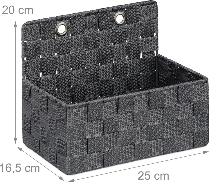 Produktbild Relaxdays Aufbewahrungskorb (1 x, 25 x 15 x 20 cm)