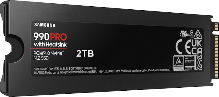 Produktbild Samsung 990 Pro mit Heatsink MZ-V9P2T0GW (2000 GB, M.2 2280)