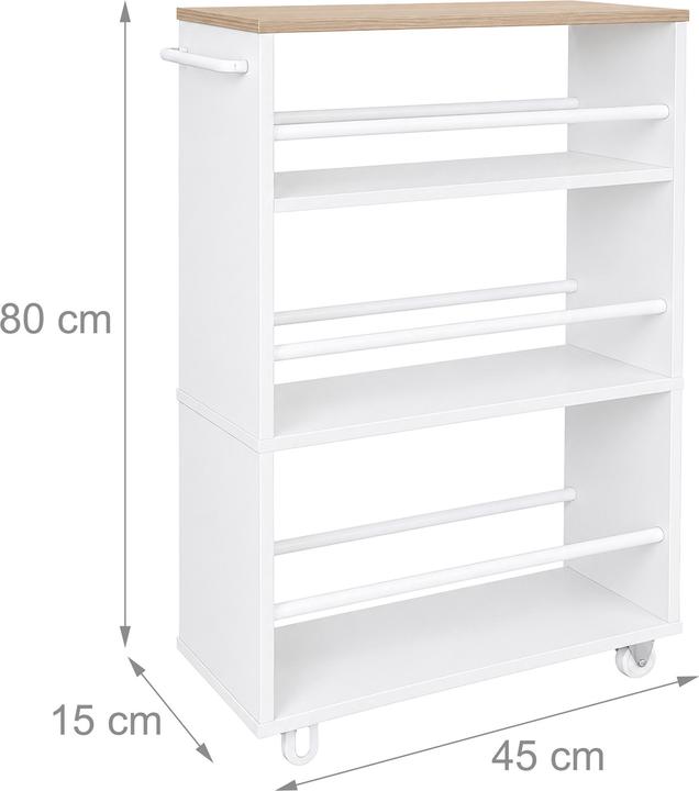 Image du produit Relaxdays chariot de niche (15 x 45 x 80 cm)