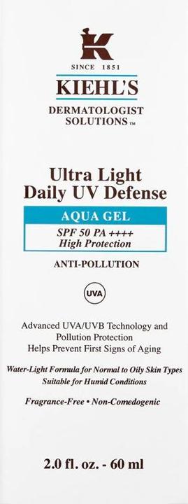 Produktbild Kiehl's Ultra Light Defense Aqua Gel SPF 50 PA++++ (SPF 25, 60 ml)