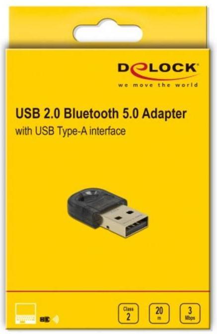 Immagine prodotto Delock Adattatore USB Bluetooth 61012 USB 2.0 - Bluetooth 5.0