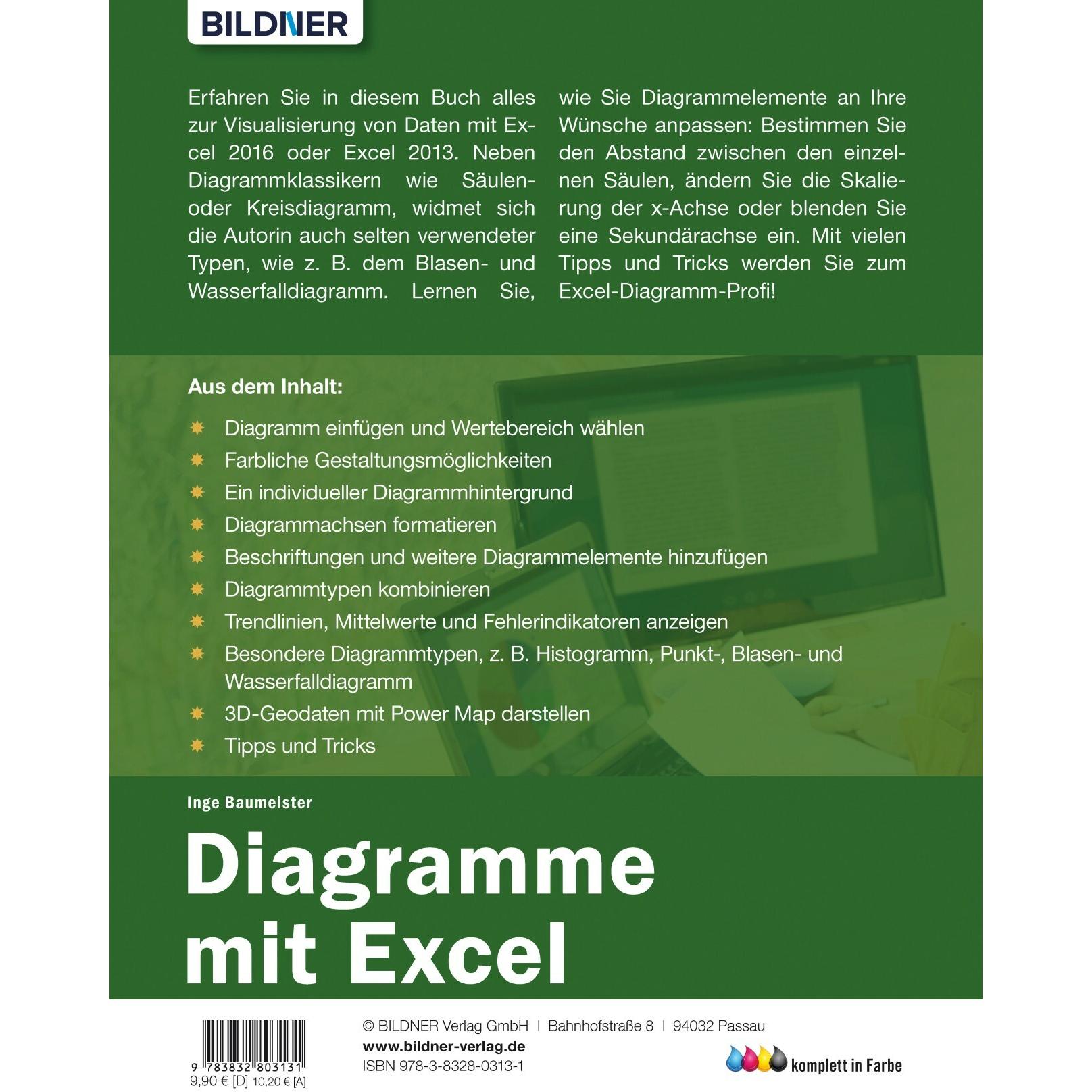 Thumbnail - Diagramme mit Excel 2016, Fachbücher von Inge Baumeister