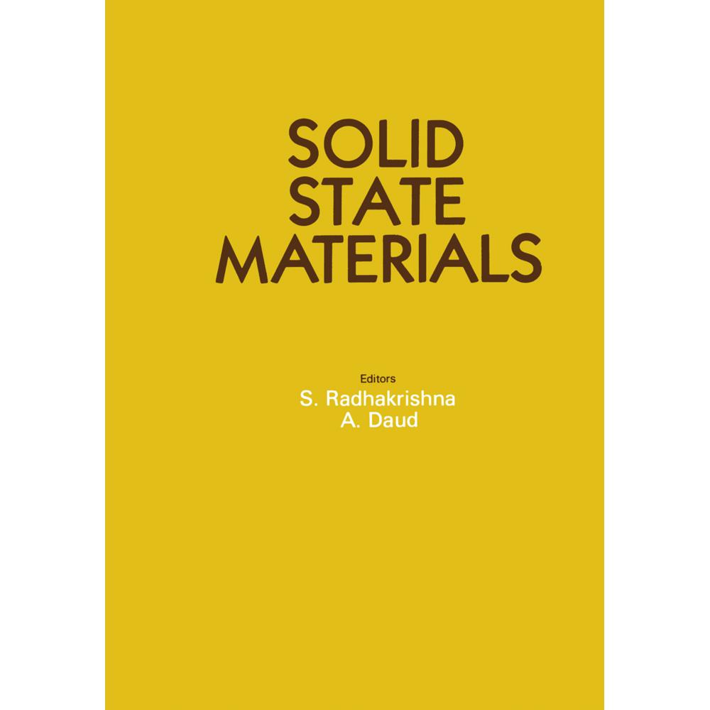 Solid State Materials, Fachbücher von A. Daud, S. Radhakrishna