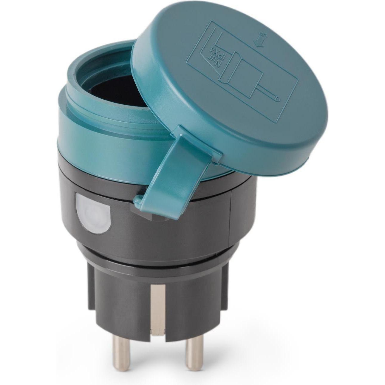 Entac, Spina intelligente, WLAN Aussensteckdose schwarz IP44