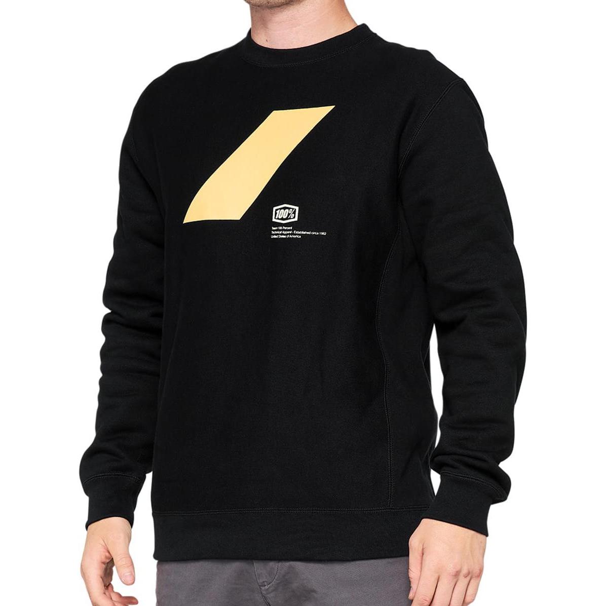 100%, Herren, Pullover, Rend Crewneck - Sweatshirt - Schwarz, Schwarz, (L)