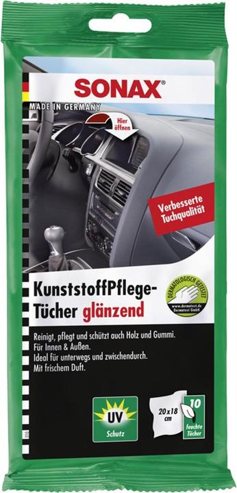 Produktbild Sonax KunststoffPflegeTücher "glänzend" Beutel à 10 St.