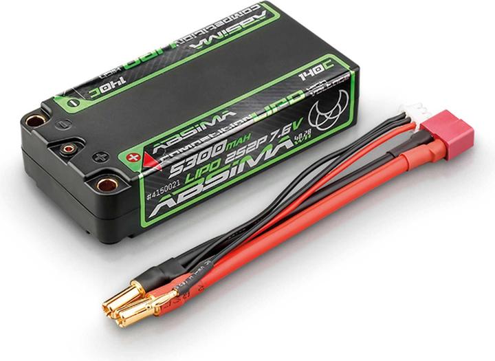 Absima Competition Shorty LiPo HV 140C/2S2P HC 5300mAh 5mm (5300 mAh, 7.60 V)