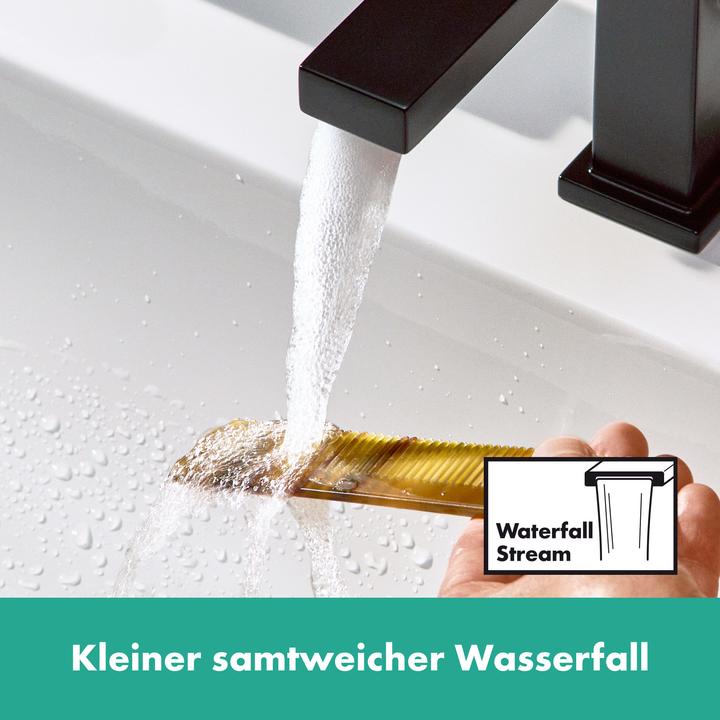 Productafbeelding hansgrohe Tecturis E ngreeps wastafelkraan 110 CoolStart met trekwaste mat zwart