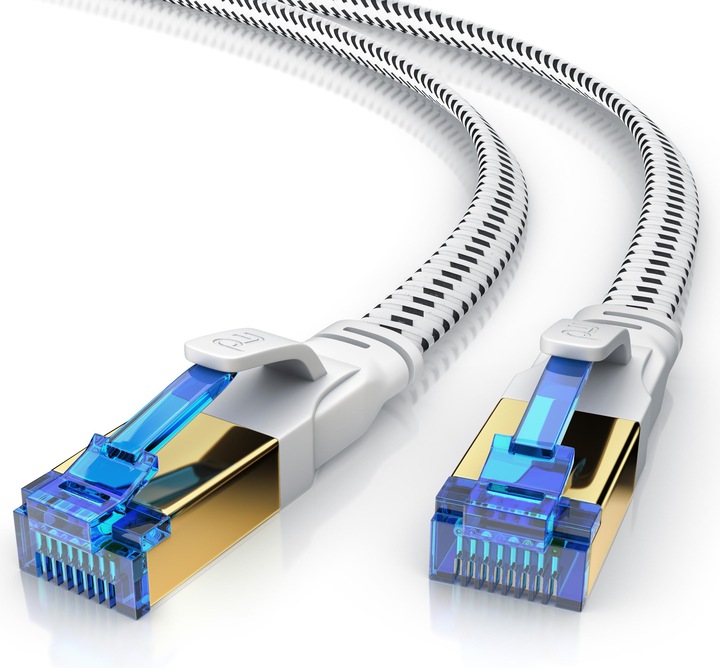 Primewire CAT 8 network cable flat cotton sheath (U/FTP, CAT8.1, 15 m)