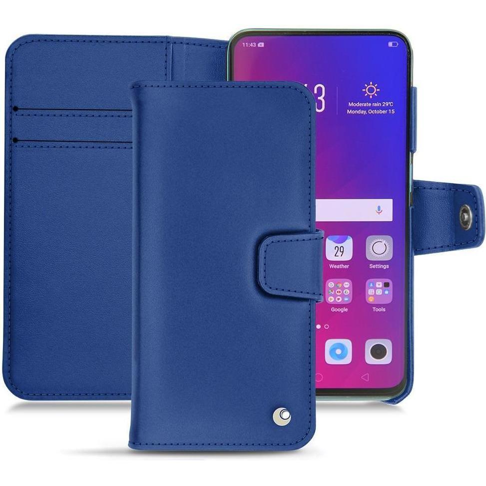 Thumbnail - Noreve Lederschutzhülle Wallet (Oppo Find X), Smartphone Hülle, Blau