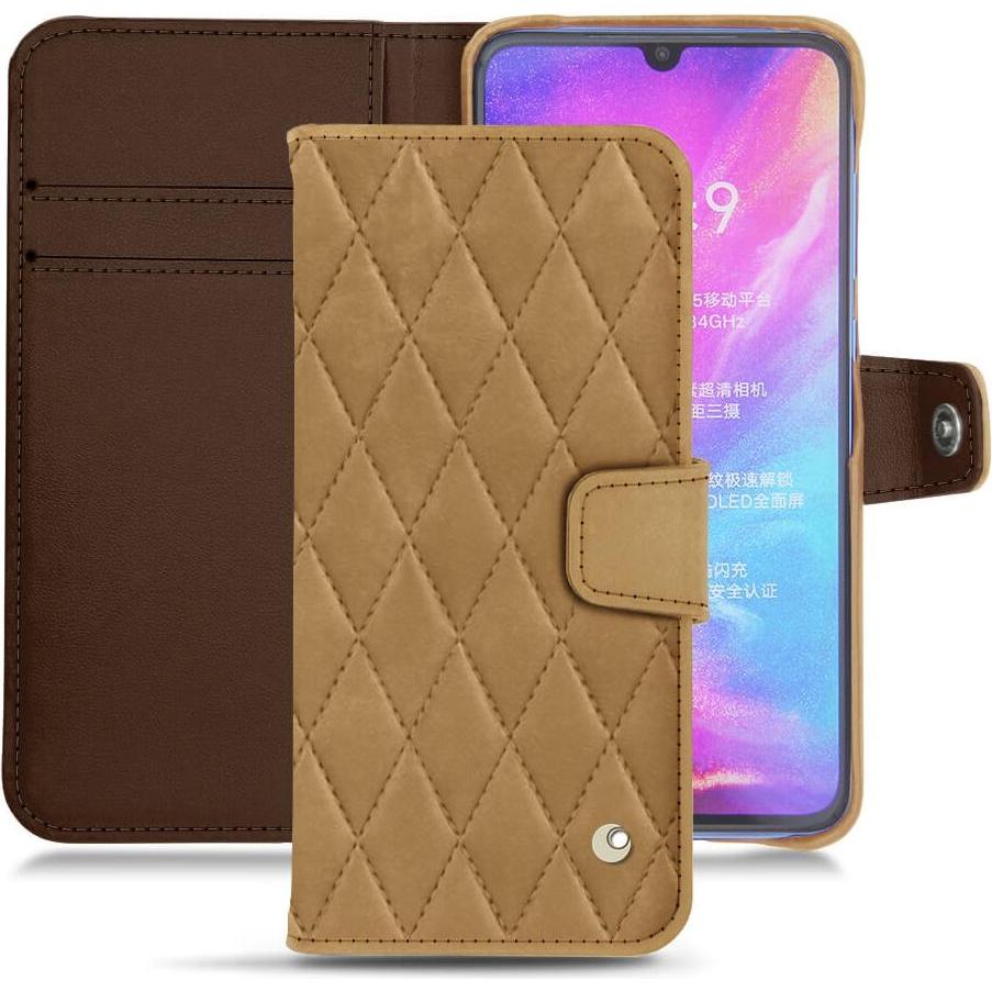 Noreve Lederschutzhülle Wallet (Xiaomi Mi 9), Smartphone Hülle, Braun